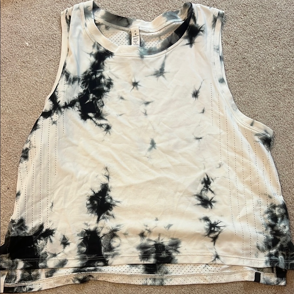 Lululemon Tie-Dye Sleeveless Women's Top - Black and White